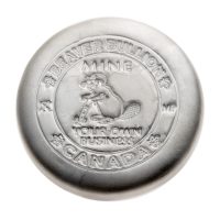 BEAVER BULLION ‘MINE YOUR OWN BUSINESS’ SILVER HAND POURED BEAVER ROUND 5 OZ .999